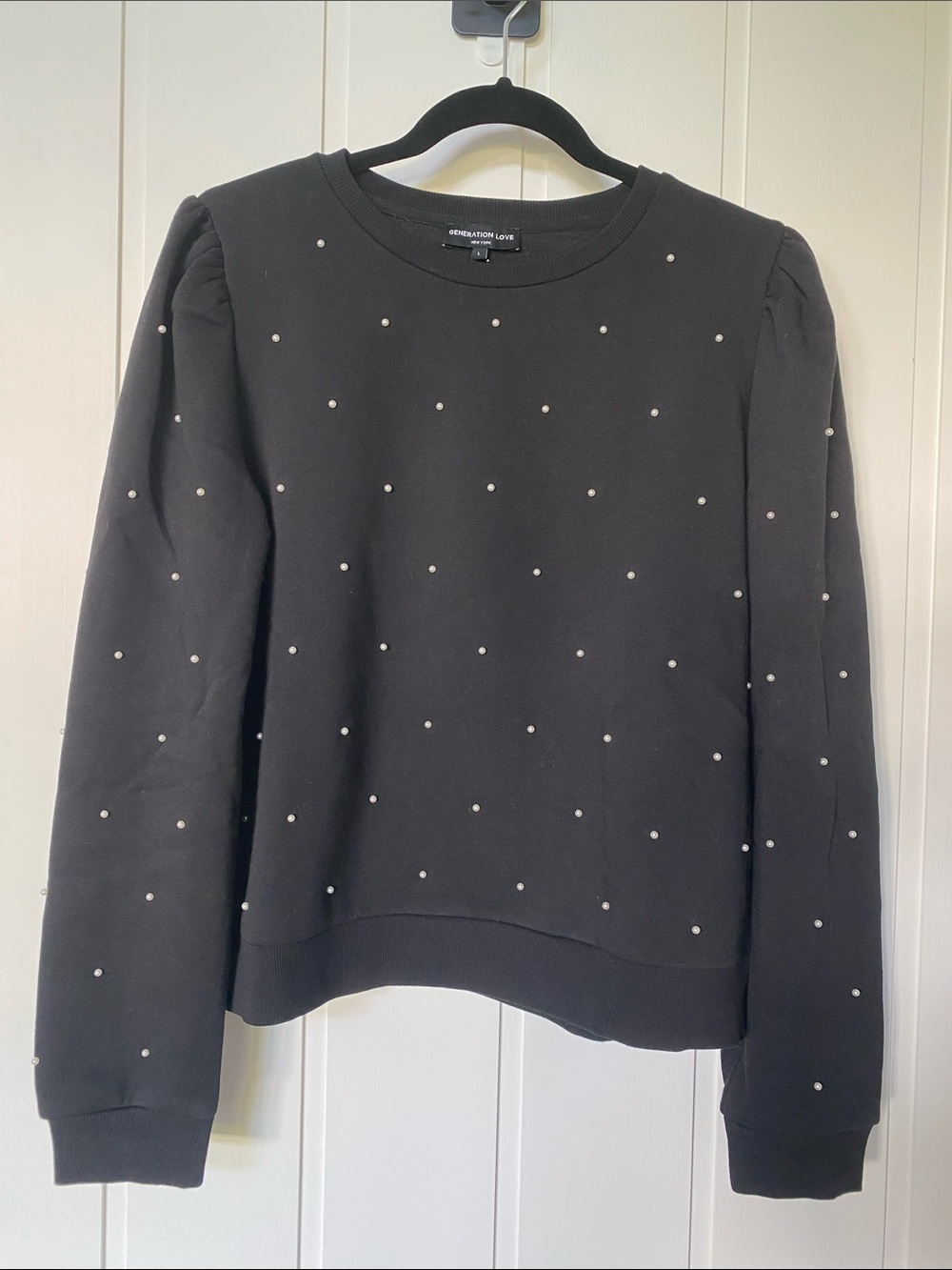 Generation Love Black Pearl Dot Pullover Sweatshirt